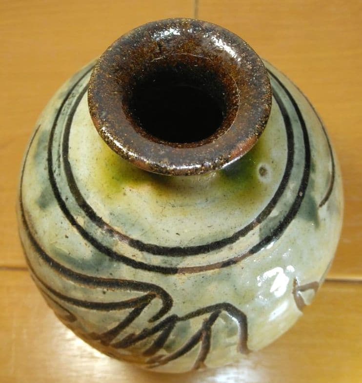 希少‼人間国宝 金城次郎 海老徳利 栞 共箱 美品 壺屋焼 壷屋焼 海老紋徳利