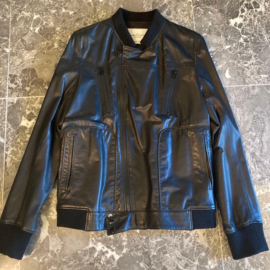 14ss UNDERCOVERISM アンダーカバー リブ レザー ライダース