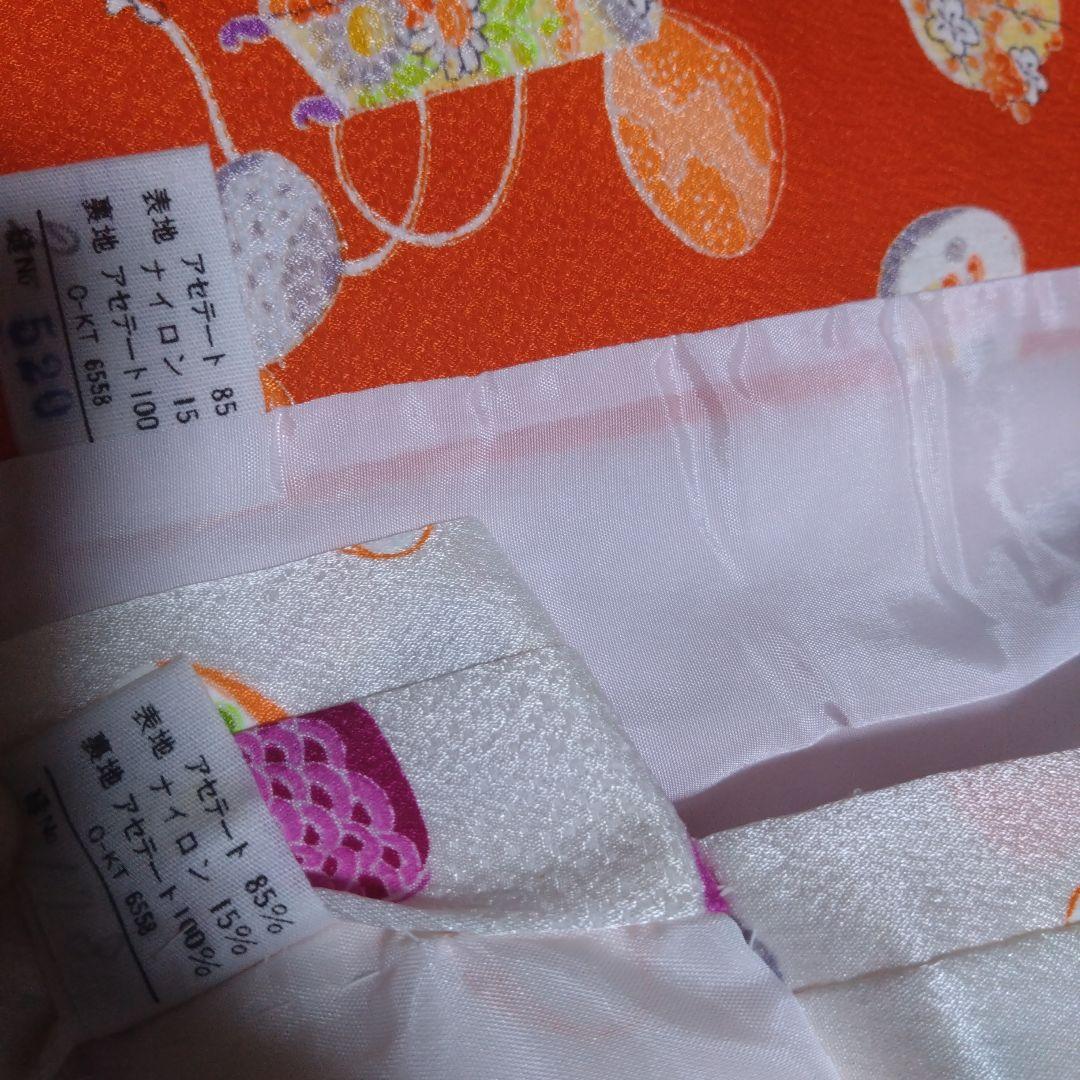 レトロ可愛い★三歳★貝道具柄★被布＆着物