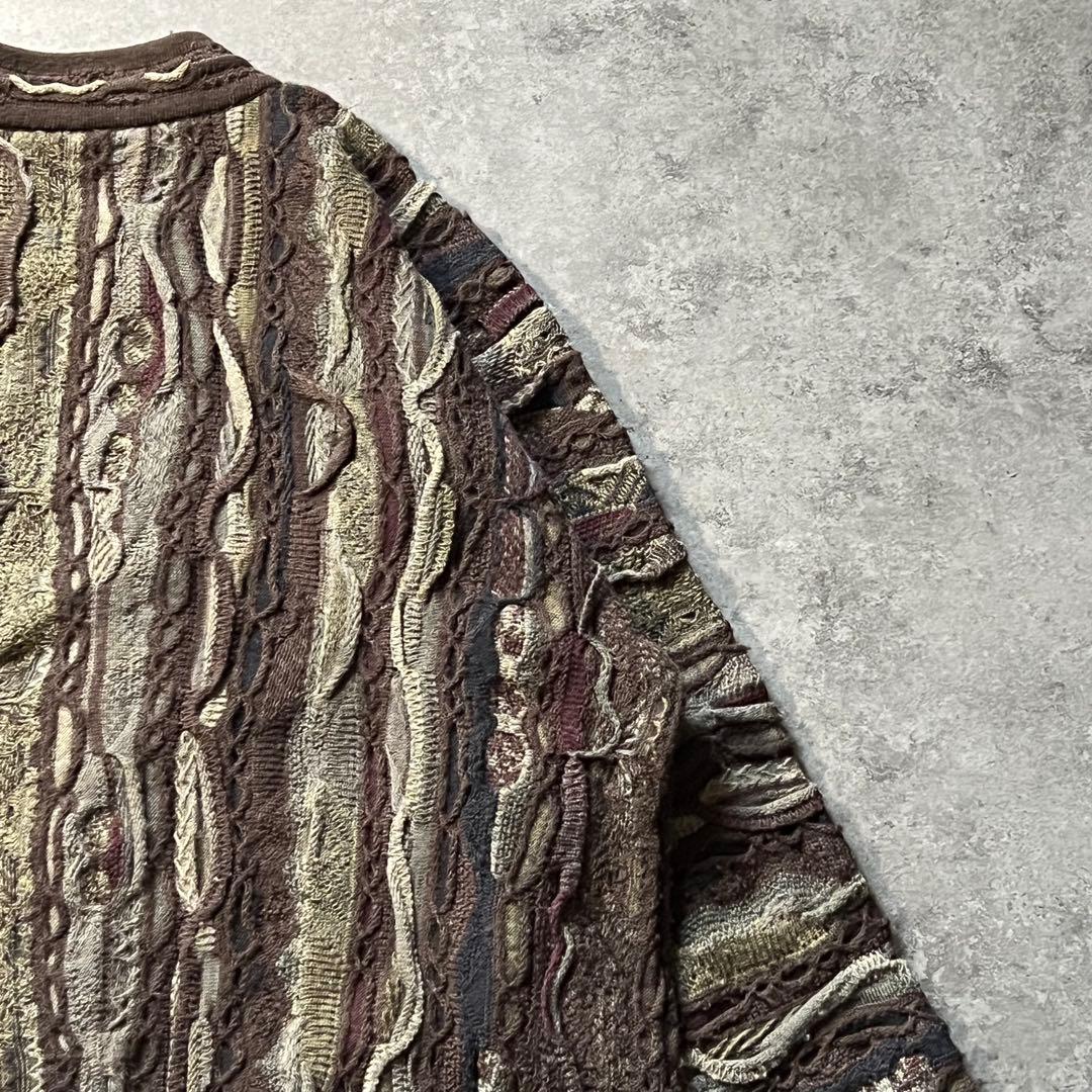 【即日発送・US古着】90s COOGI クージー　カーディガン　3Dニット　L