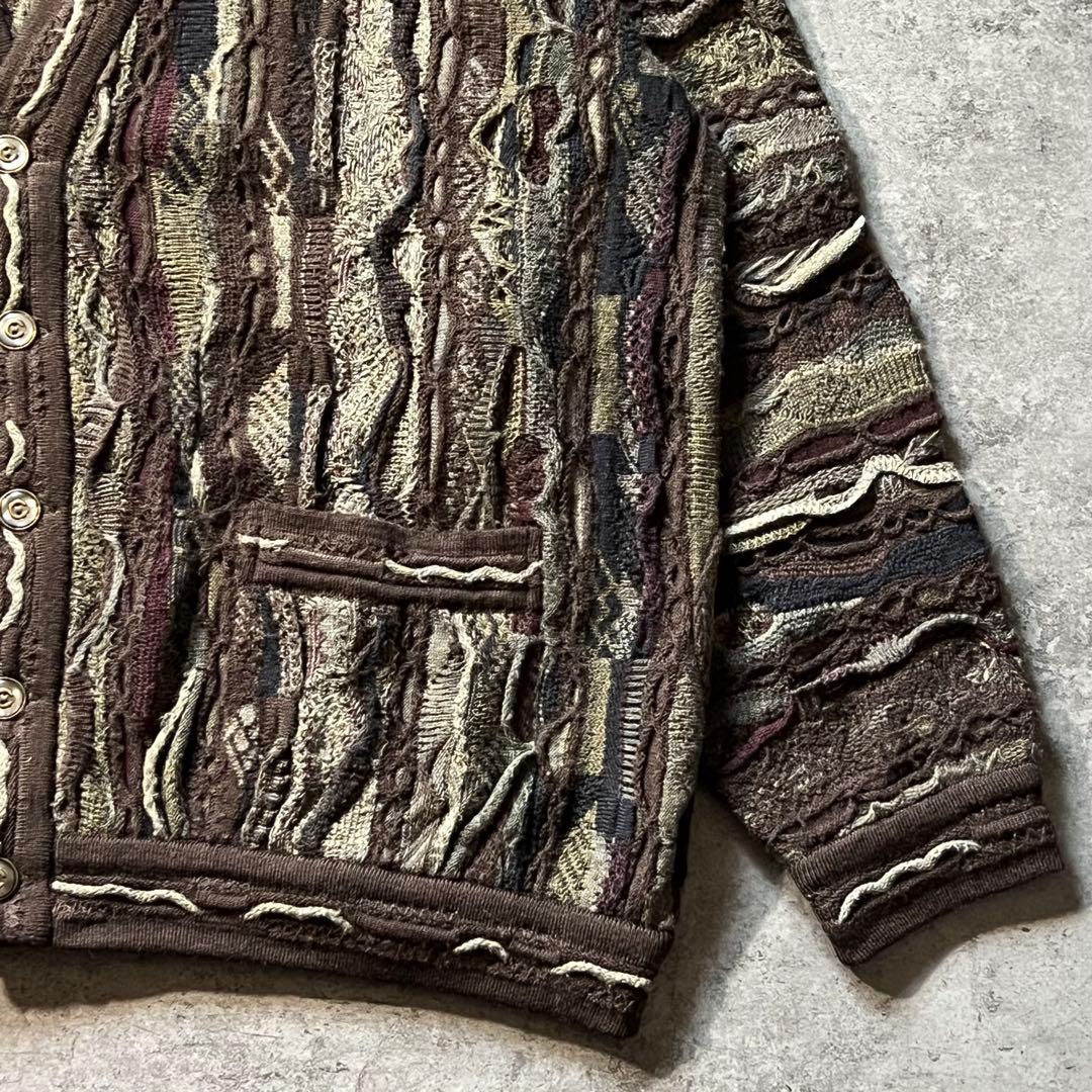 【即日発送・US古着】90s COOGI クージー　カーディガン　3Dニット　L
