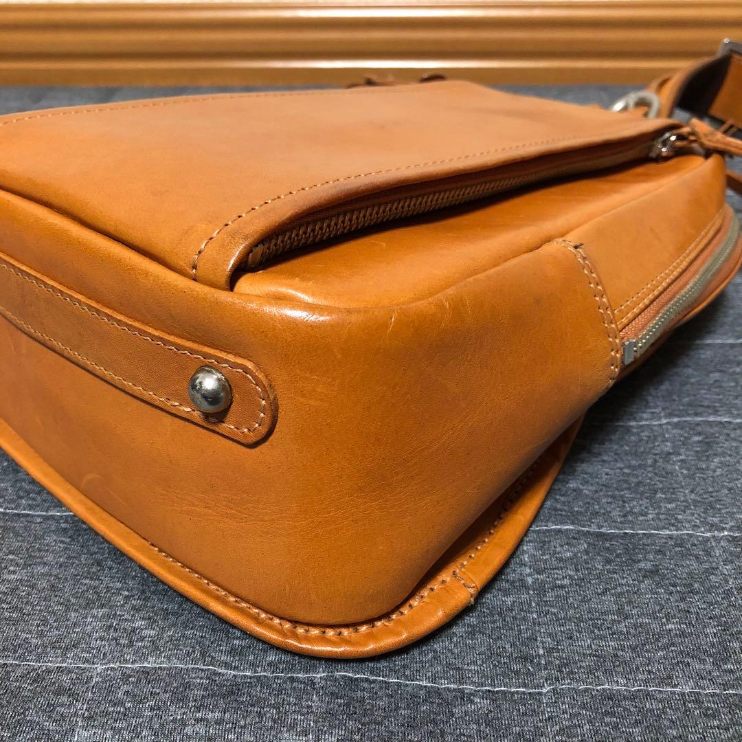 b3Labo 廃版 ボディバッグ 栃木レザー ヌメ革