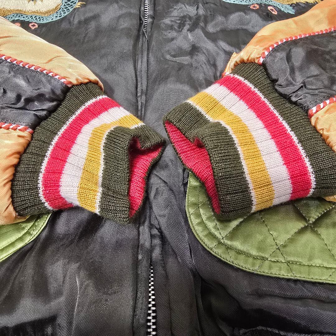 PHERROW'S リバーシブル　スカジャン 別珍 サテン 刺繍 XL