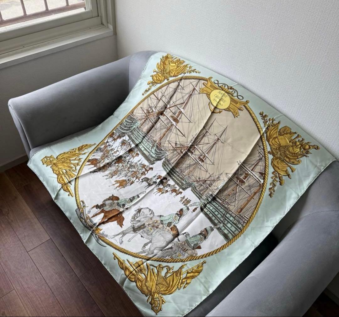 エルメス カレ90 海と騎兵隊 シルク スカーフ