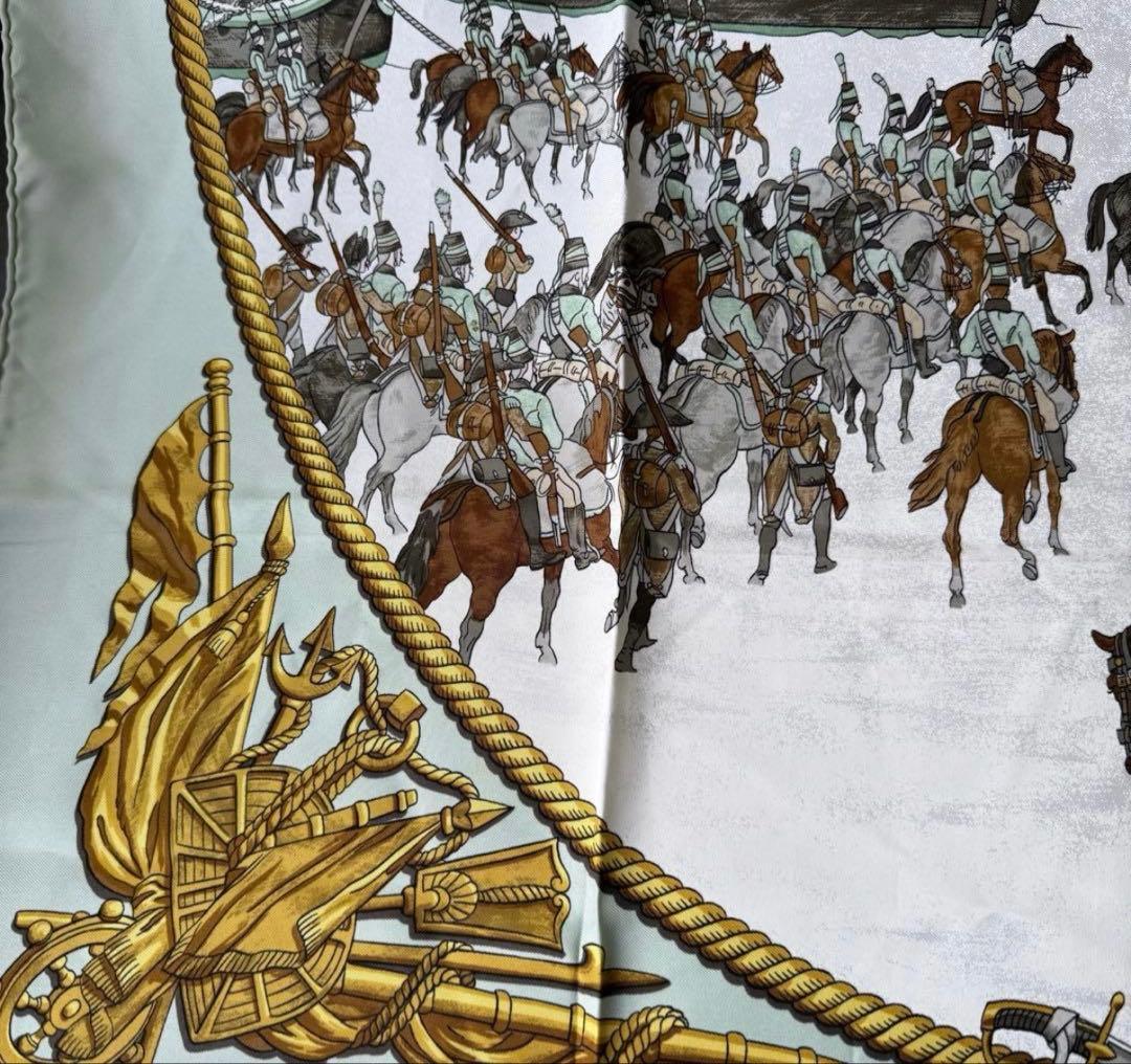 エルメス カレ90 海と騎兵隊 シルク スカーフ