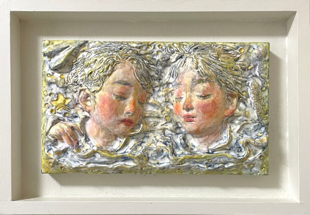 アート作品ハンドメイドArtwork art reliefレリーフ　インテリア