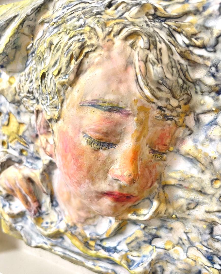 アート作品ハンドメイドArtwork art reliefレリーフ　インテリア