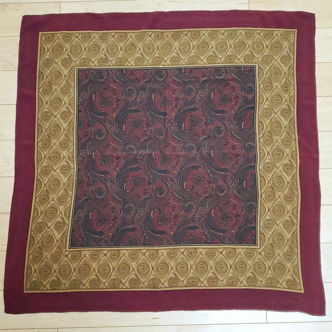 シャネル スカーフ ペイズリー・ロンバスプレート柄 ヴィンテージ