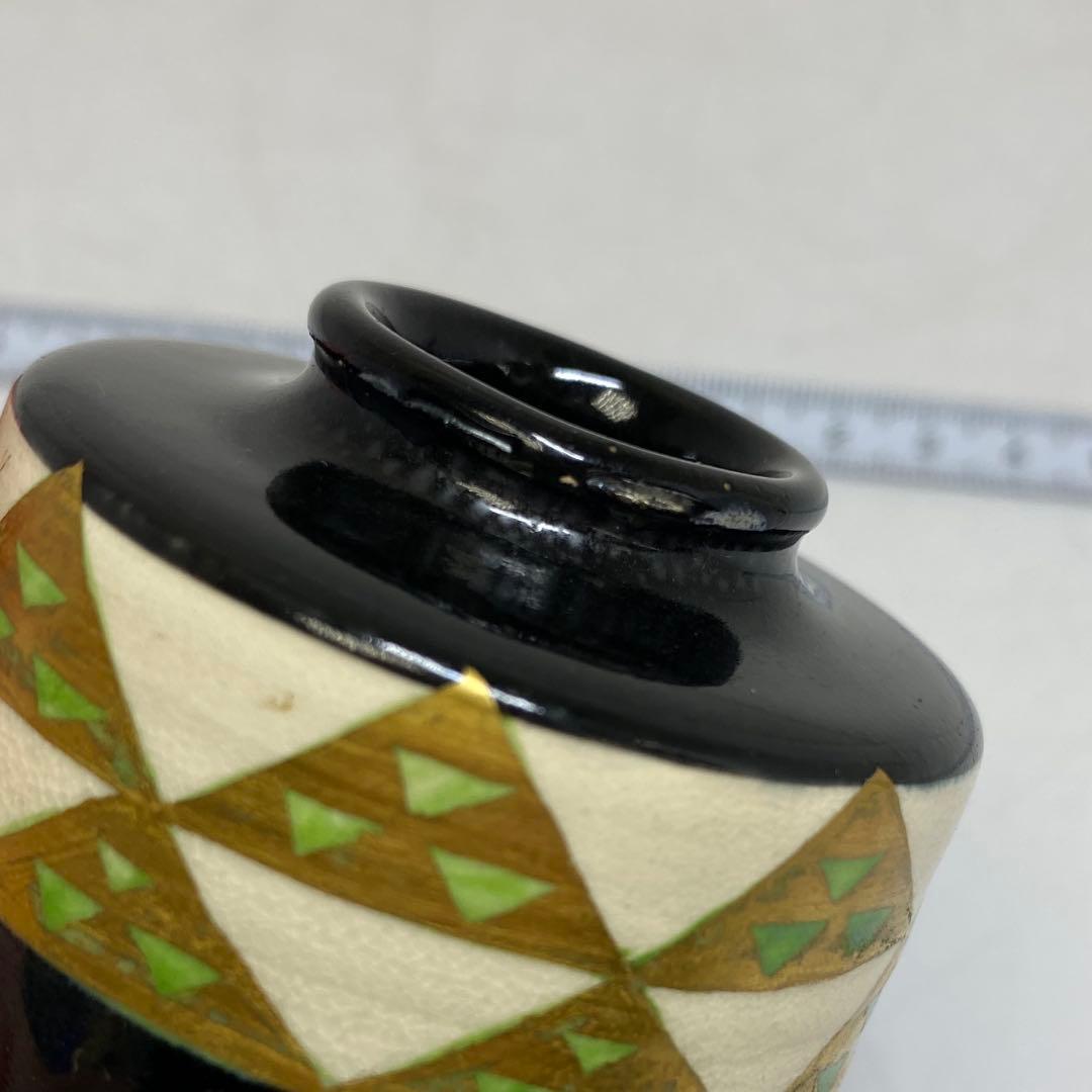 ☆茶3 平安 手塚景雲 仁清写茶入 共箱 高さ約8.4cm 東T8-0209①