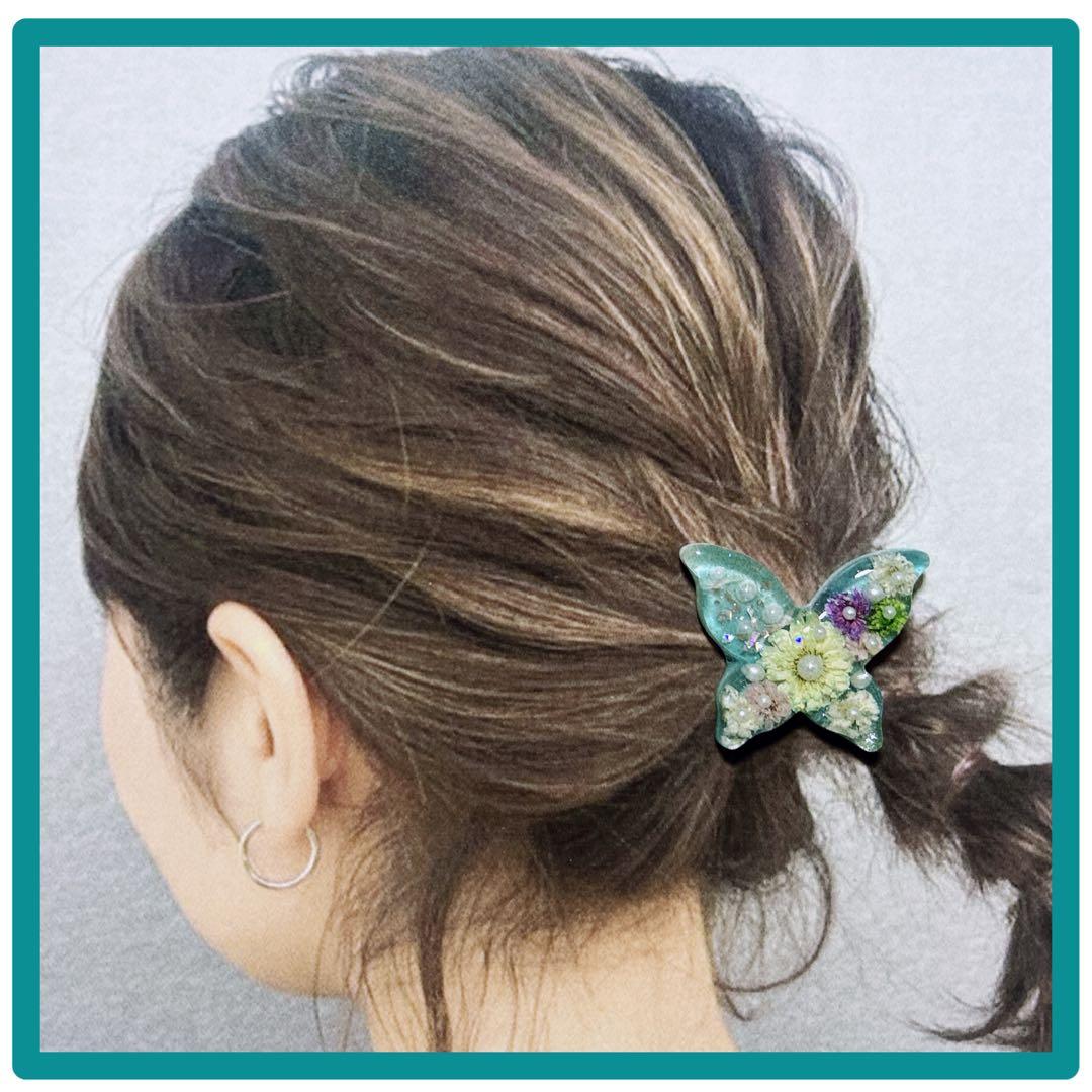 No 850❣️可愛いレジンヘアゴム❣️かすみ草❣️♪(๑ᴖ◡ᴖ๑)♪