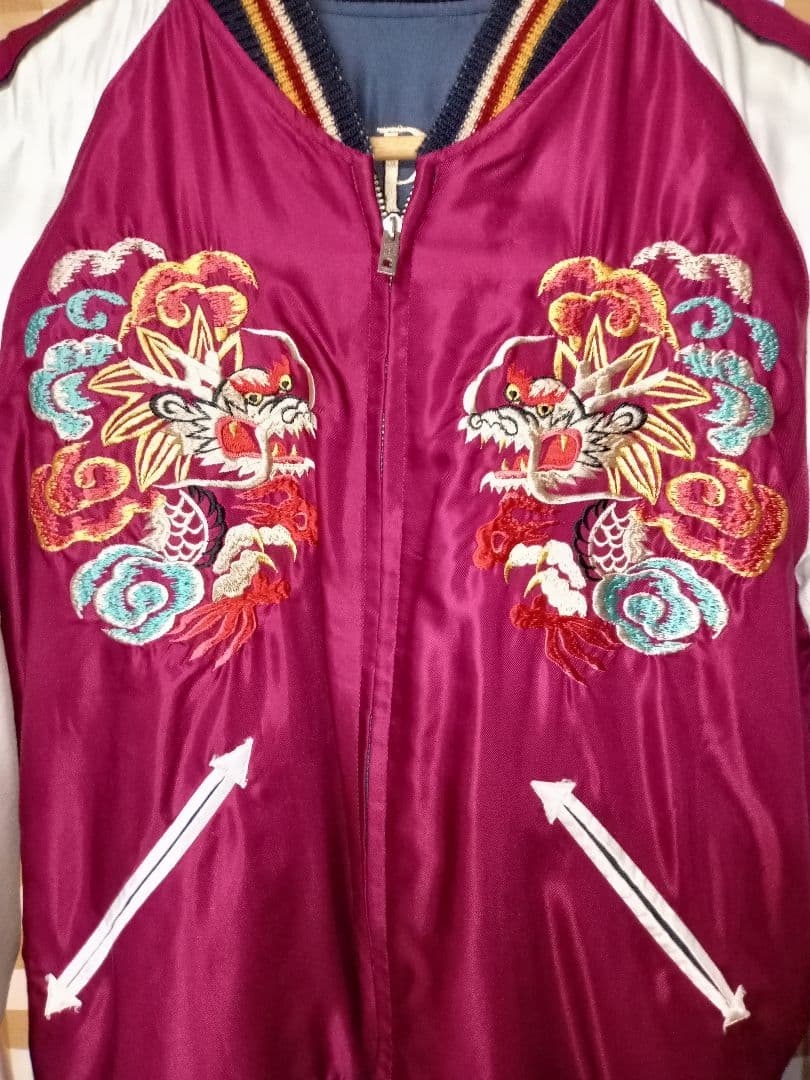 テーラー東洋 リバーシブル スカジャン 鷹 龍 Mサイズ