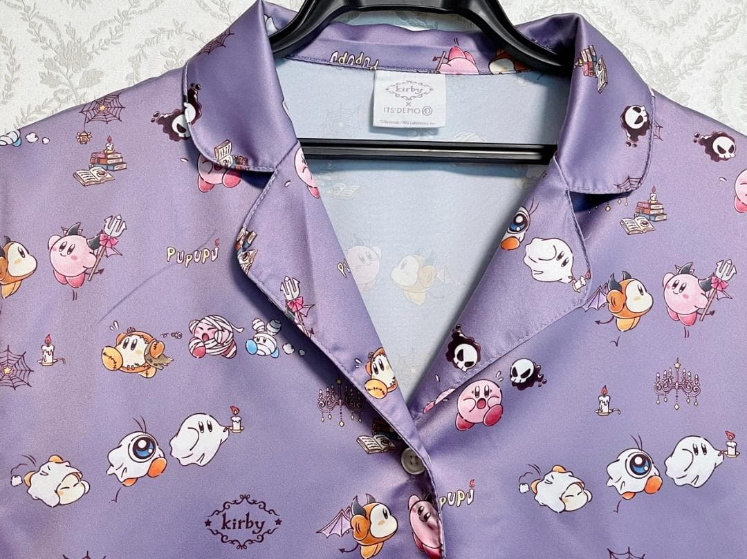 新品 It's DEMO 星のカービィ イッツデモ サテン パジャマ パープル