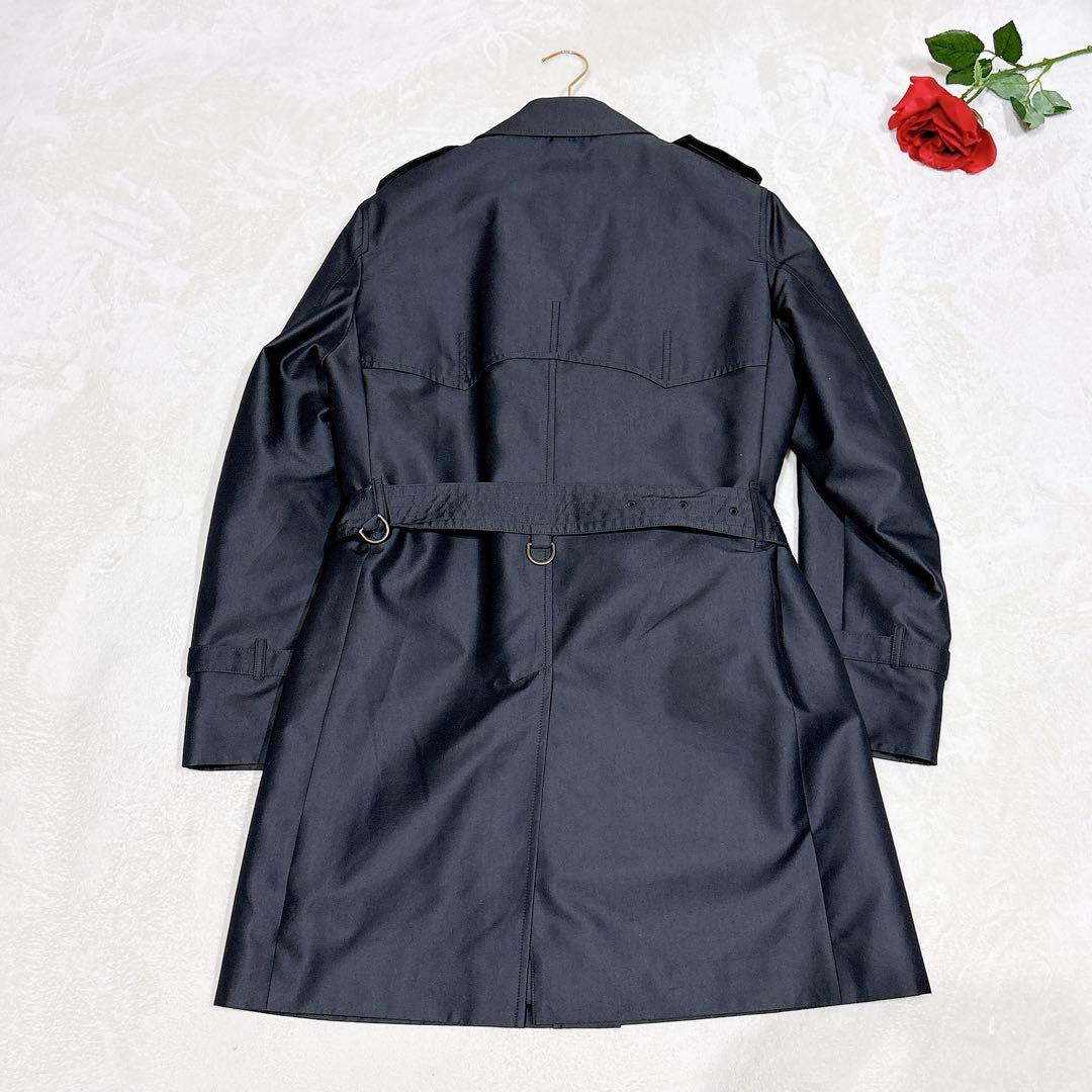 未使用✨　アクアスキュータム　トレンチコート ライナー　グレー　光沢　36