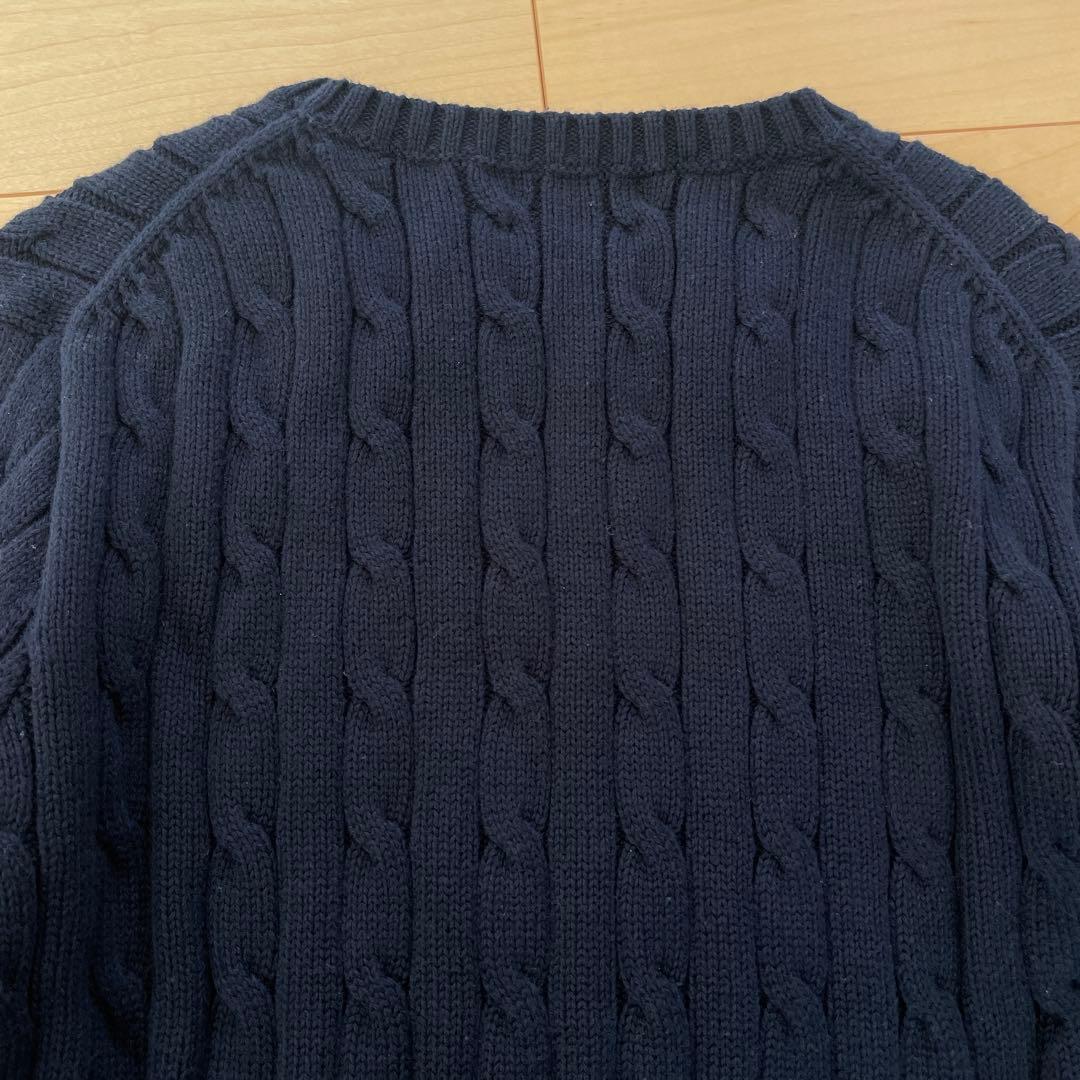 POLO RALPH LAUREN ポロ M ネイビー ケーブルニットセーター