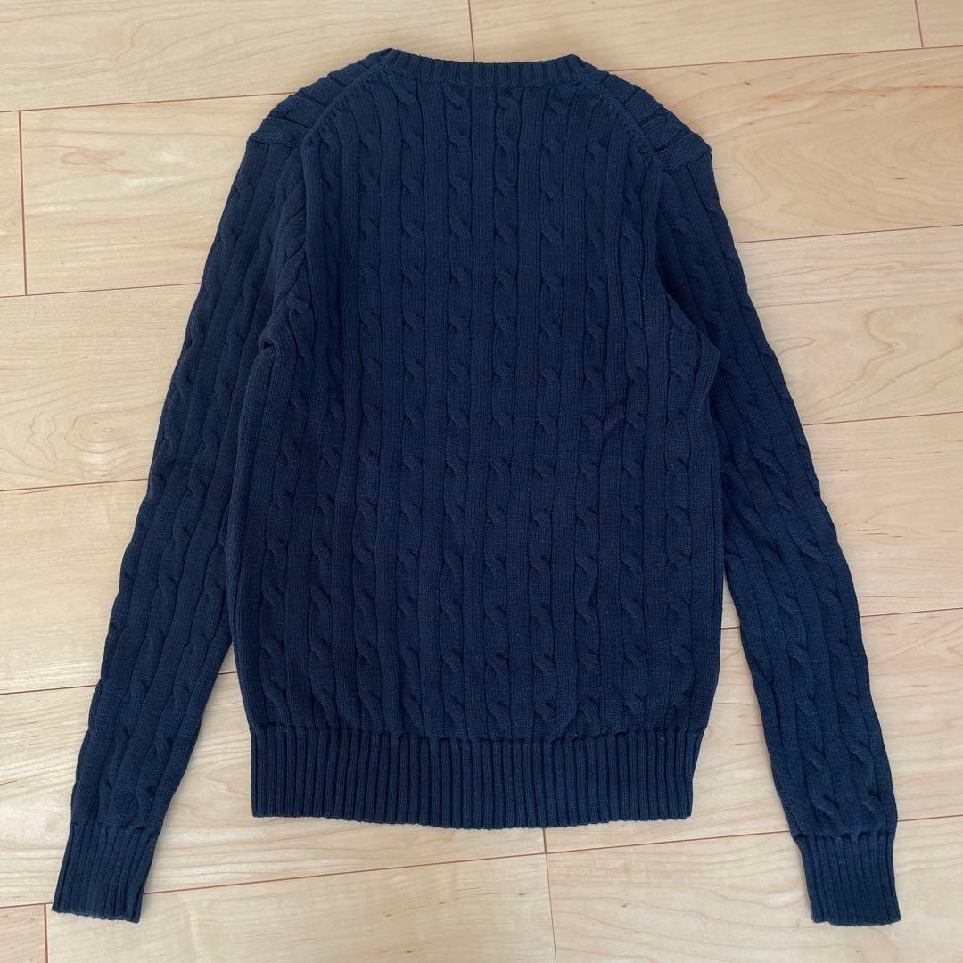 POLO RALPH LAUREN ポロ M ネイビー ケーブルニットセーター