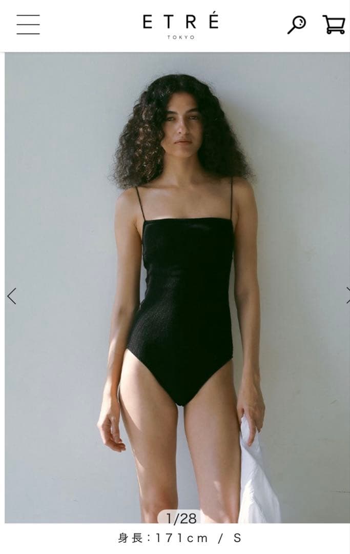 ETRE TOKYO ブラック ワンピース水着 Sサイズ