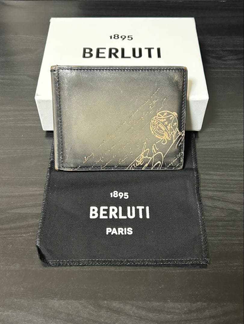 ベルルッティ フィギュア スクリットレザー コンパクトウォレット マネークリップ