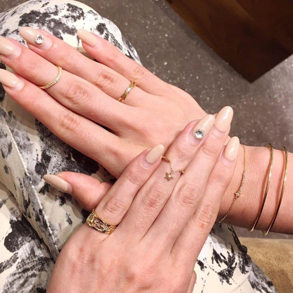 美品　スタージュエリー　K18 YG　ダイヤモンド　星　流れ星　ブレスレット