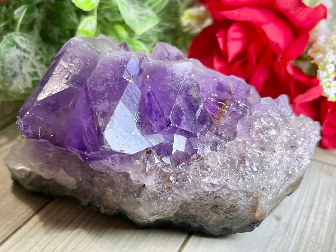 愛の守護石✨　アメジスト　クラスター　原石　ラフストーン　紫水晶