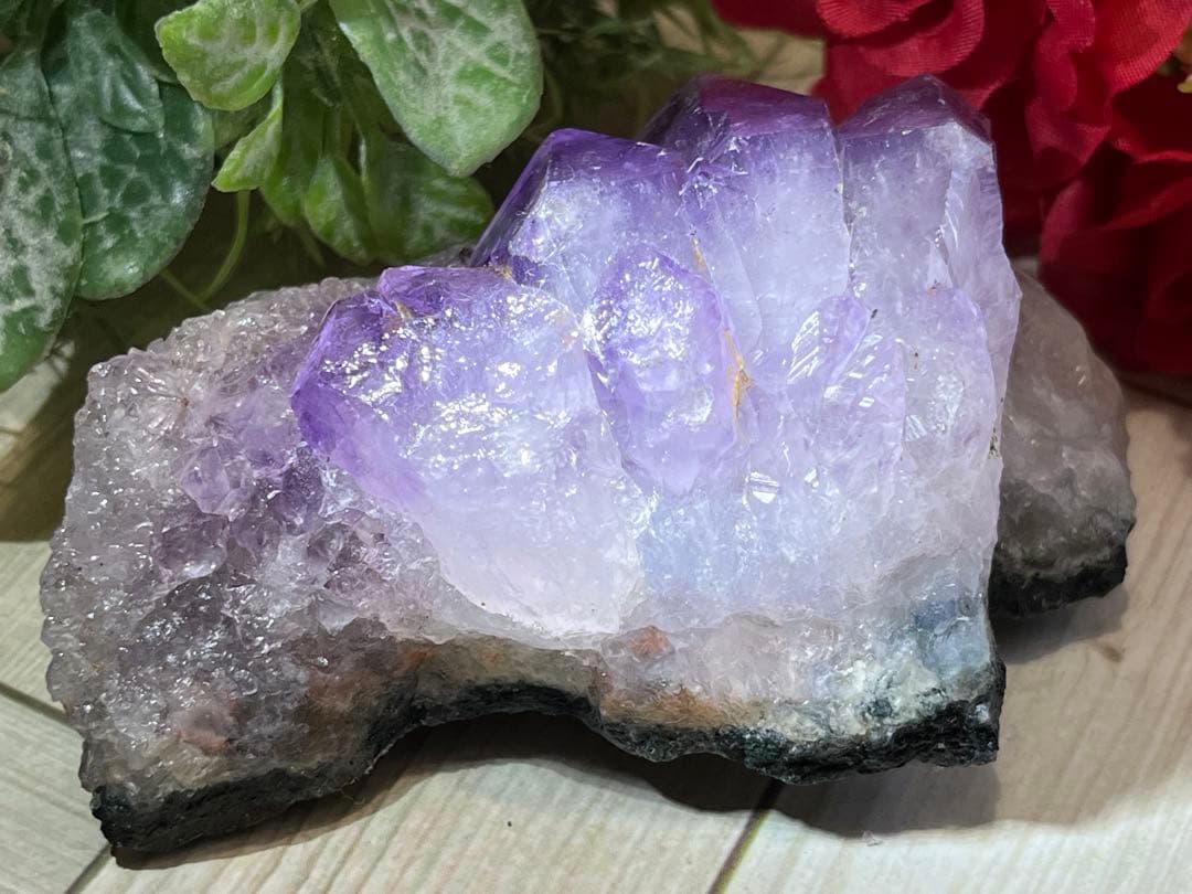 愛の守護石✨　アメジスト　クラスター　原石　ラフストーン　紫水晶