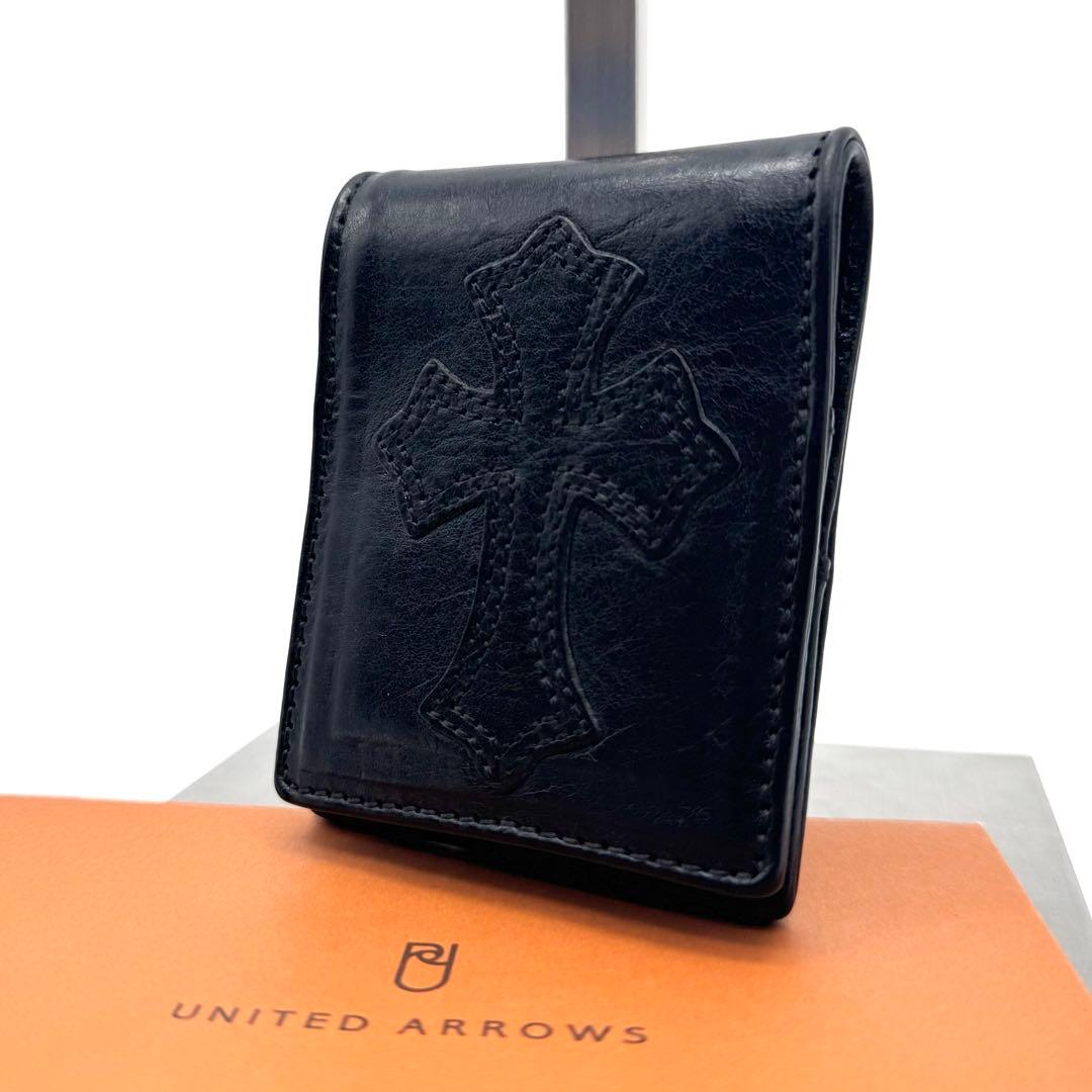 インボイス原本有 クロムハーツ CHクロス パッチ レザー メモホルダー ミニ