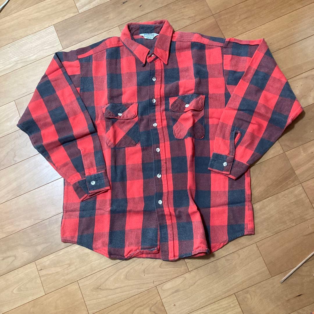 N*b様 80年代USA製 FIVE BROTHER バッファローチェックネルシ