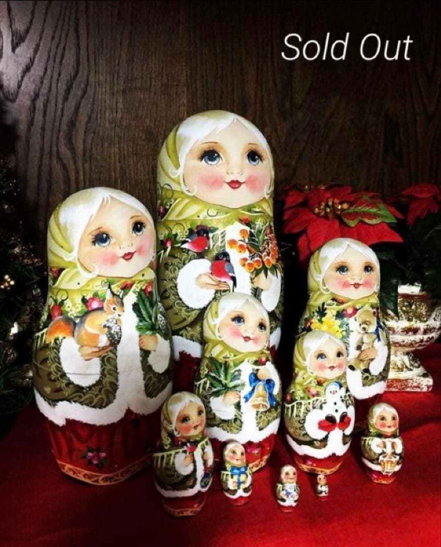 【bern】ロシア雑貨☆特大マトリョーシカ(10P)H25cmスベトラーナ