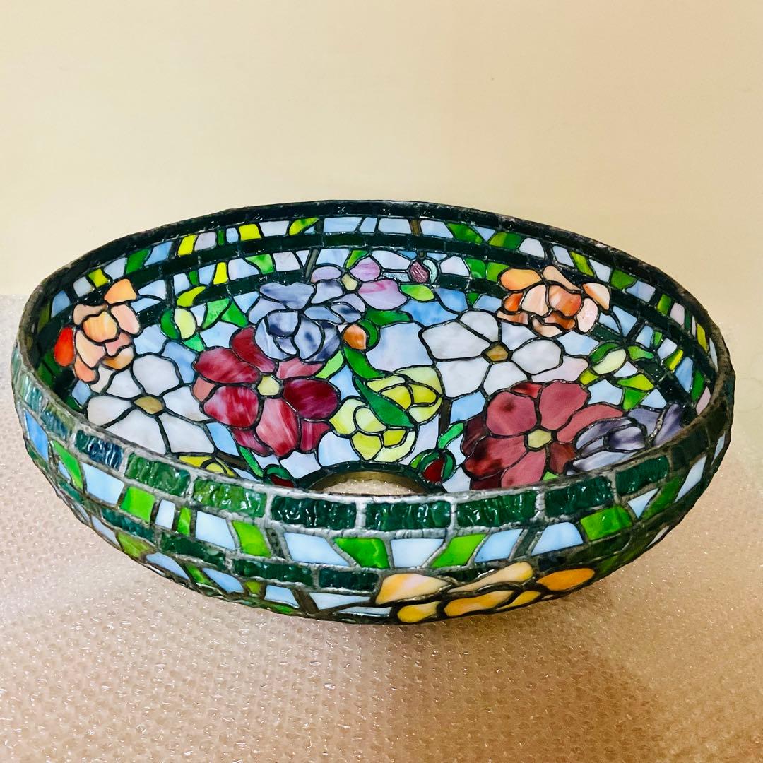 ⭐️がんも様 御専用⭐️【ヴィンテージ】ステンドグラスランプ フラワースカイ