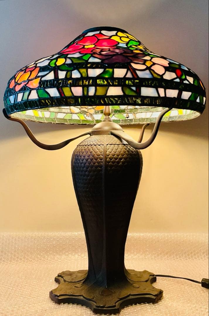 ⭐️がんも様 御専用⭐️【ヴィンテージ】ステンドグラスランプ フラワースカイ