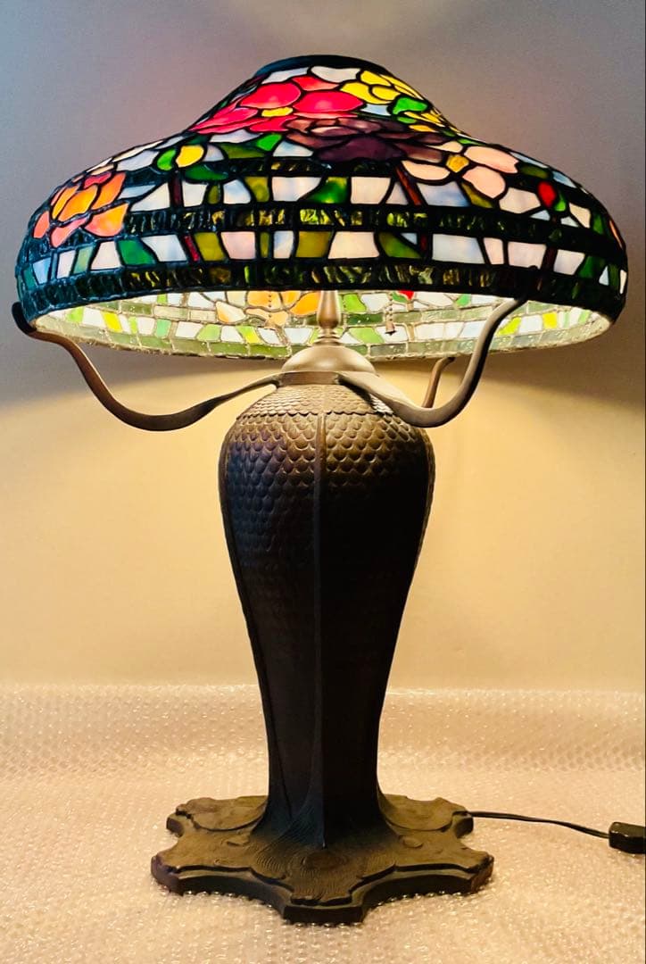 ⭐️がんも様 御専用⭐️【ヴィンテージ】ステンドグラスランプ フラワースカイ