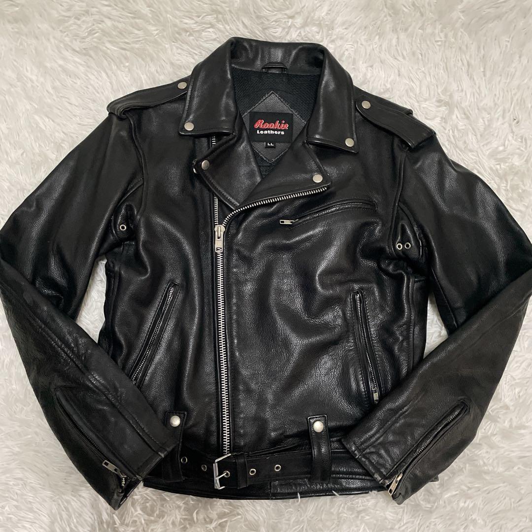 良品✨Rookie Leathers ダブルライダース　牛革　XL