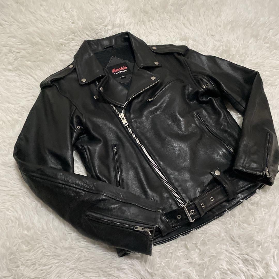 良品✨Rookie Leathers ダブルライダース　牛革　XL