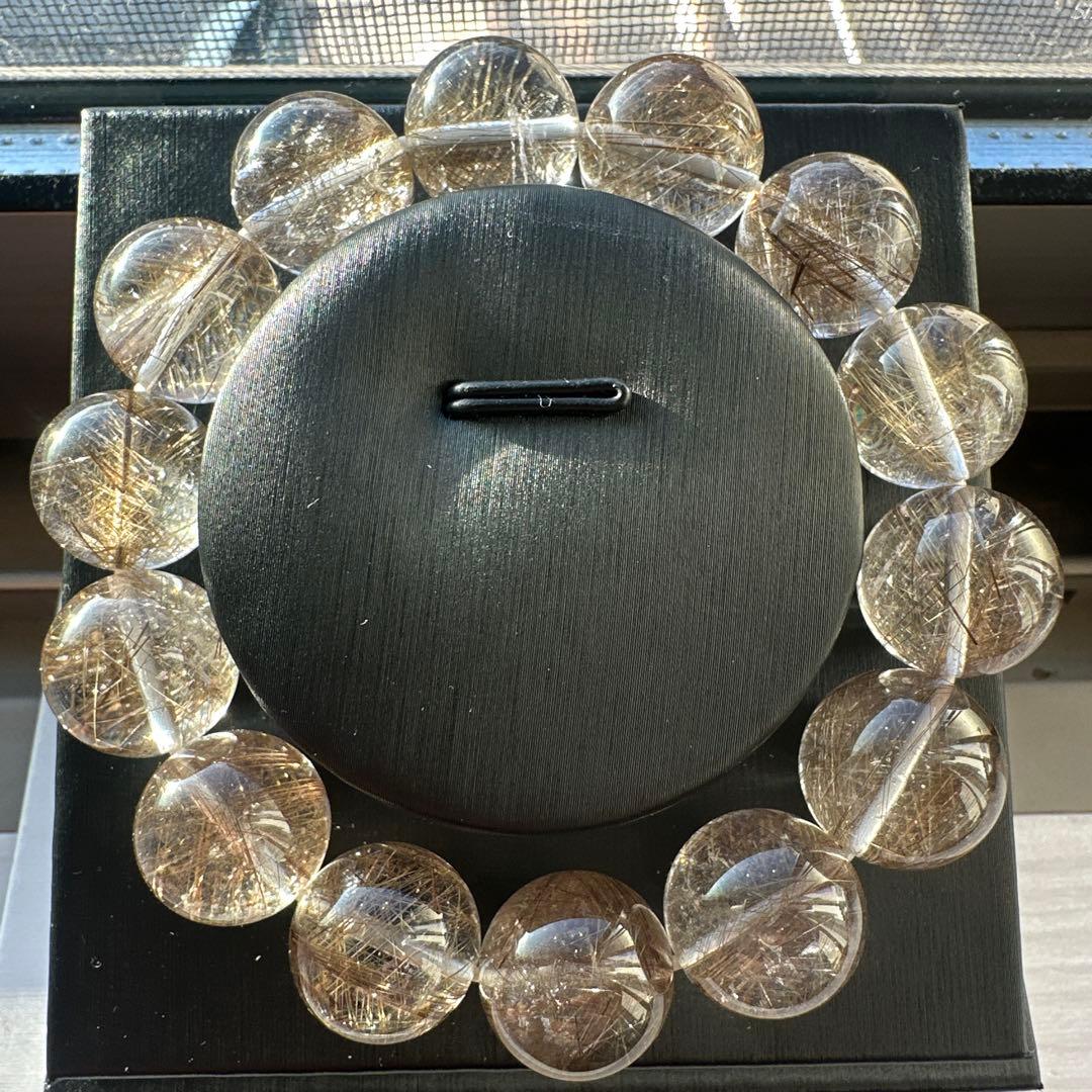 高品質　透明感抜群大玉シルバールチル　天然石　パワーストーン