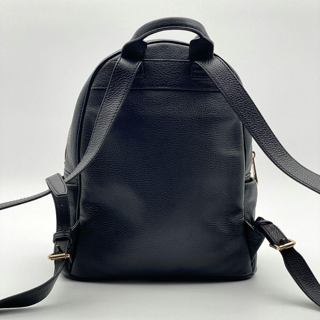 未使用級 マイケルコース アビー リュック バックパック レザー 黒 ロゴ金具