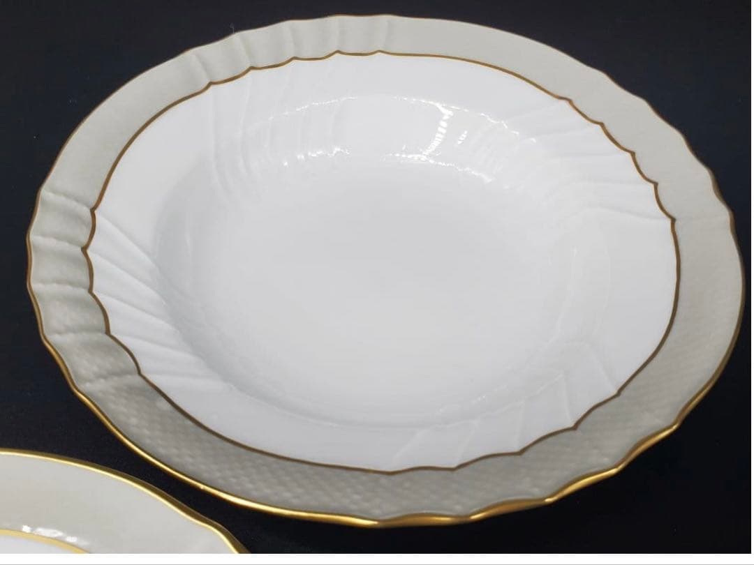 リチャードジノリ ベッキオグレース　20センチ　スーププレート4枚