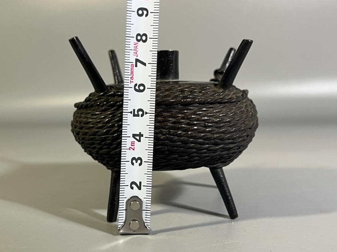 古銅 糸巻 香炉 時代物 渡雲鋳造