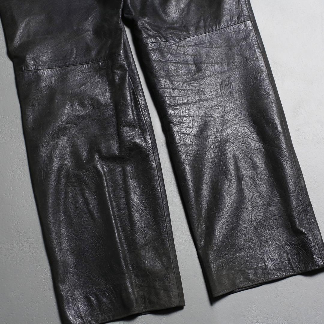 シルエット◎ 90s~ NICORE Archive Leather Pants