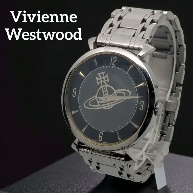 【希少】Vivienne Westwood オーブ文字盤 QZ腕時計 電池交換済