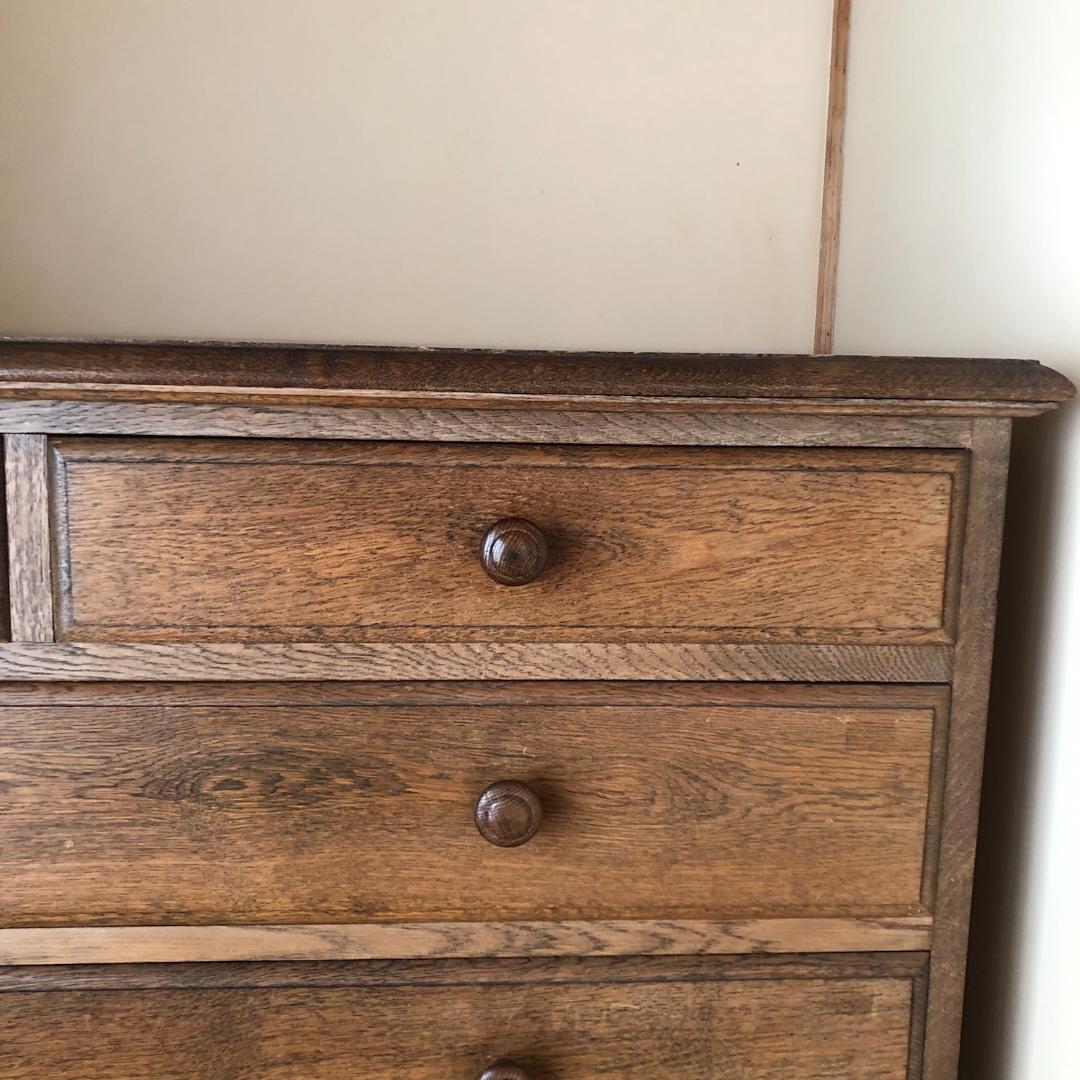 横浜元町 竹中家具／箪笥／チェスト／楢材／50年前購入／中古