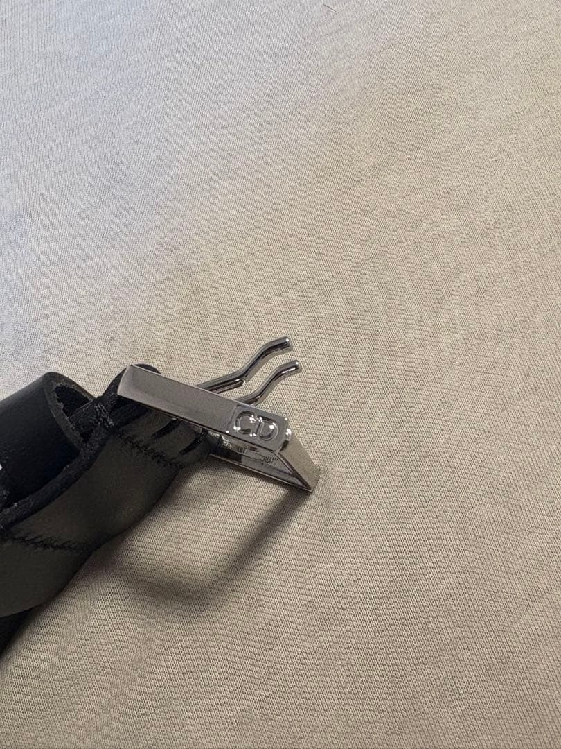 r　Dior HOMME stripエディ期　ハトメ　レザーチェーンベルト