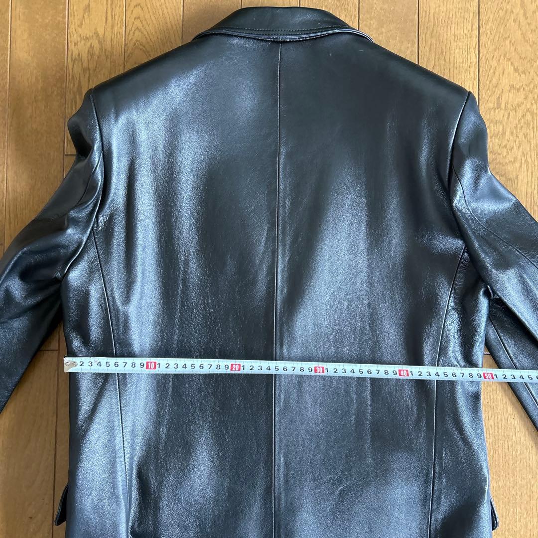 最終値下げ　イタリア製　ブラックレザージャケット ダブル　フィレンツェ　本革