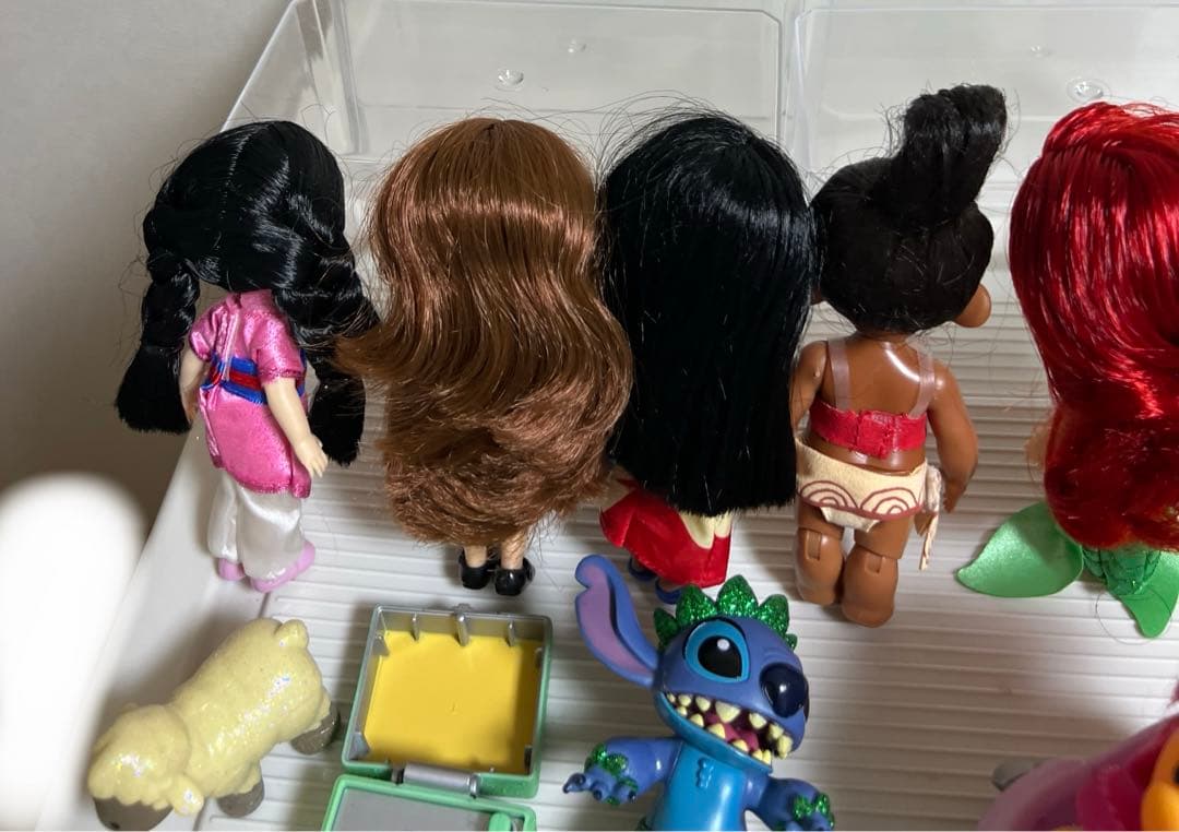 ディズニー、アニメータードール人形、小物（ミニ）モアナ、リロ、ステッチ