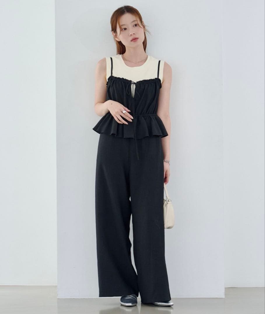 Kastane／ペプラムキャミサロペット