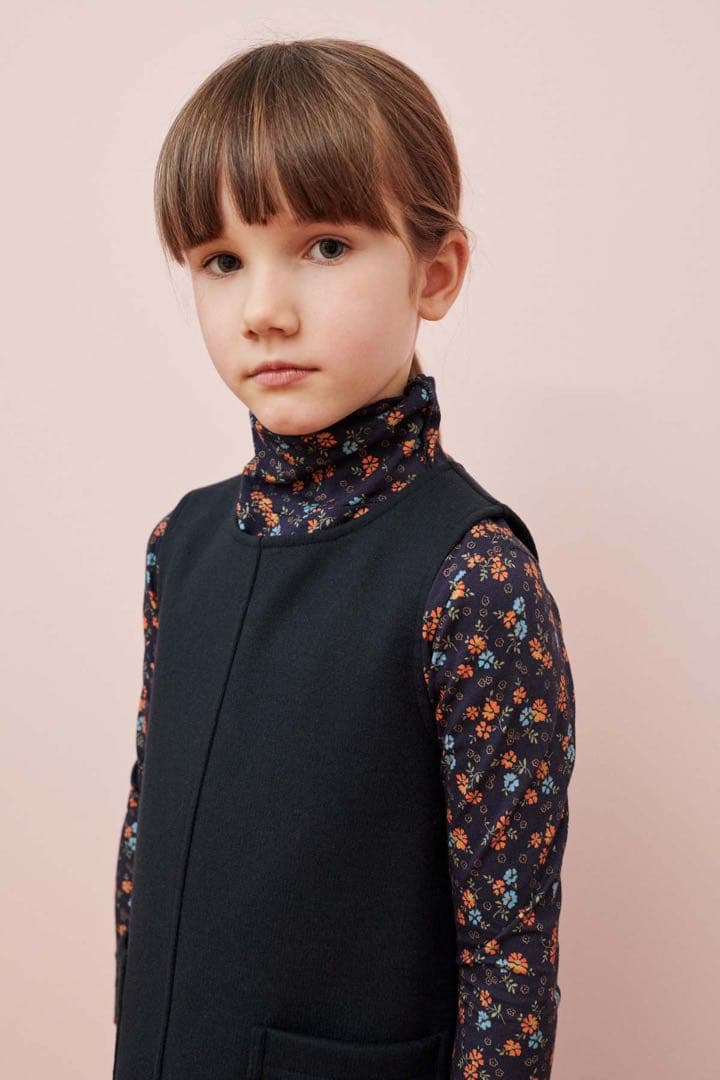 CARAMEL JUNIPER DRESS（NAVY）