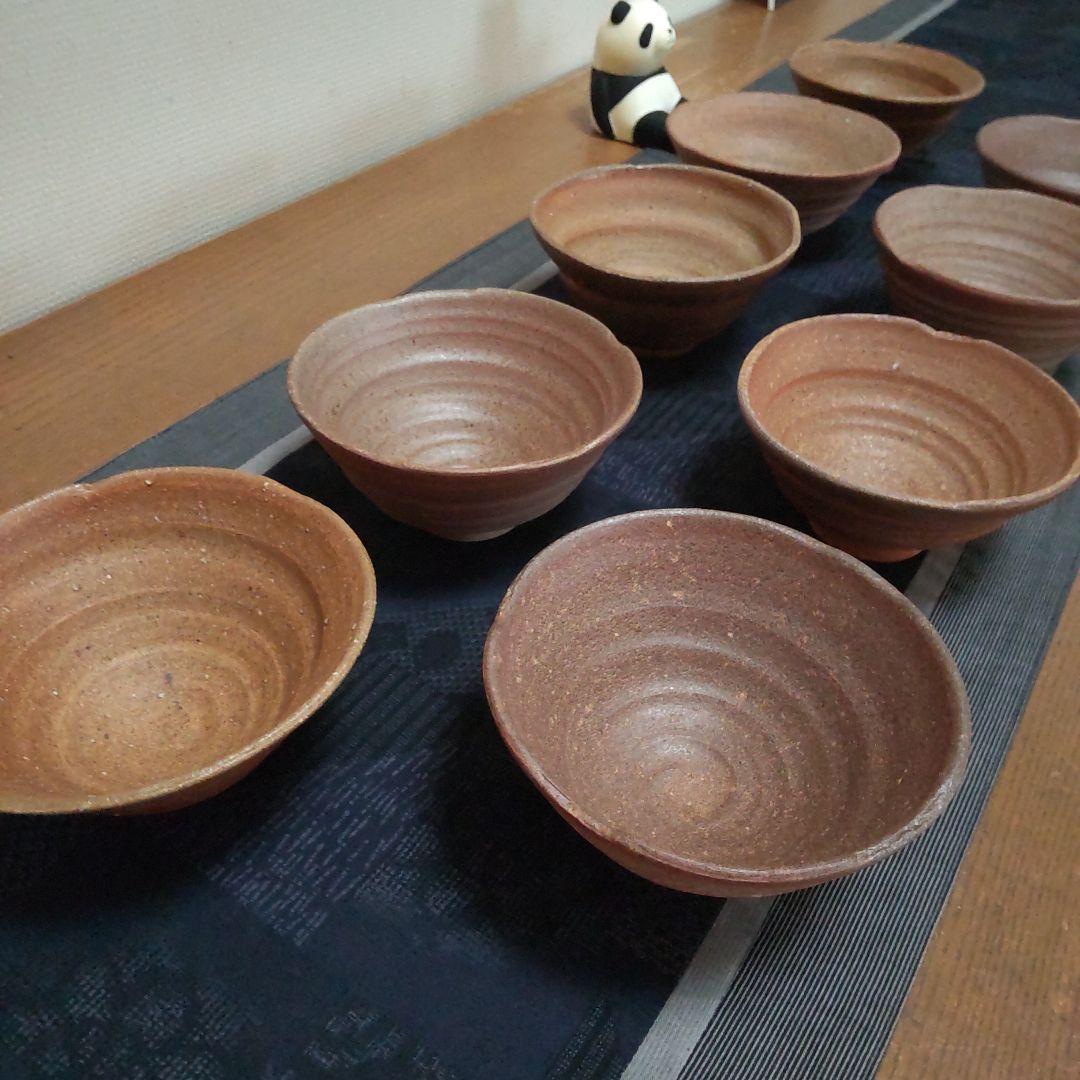 小鉢 9ケ 備前焼