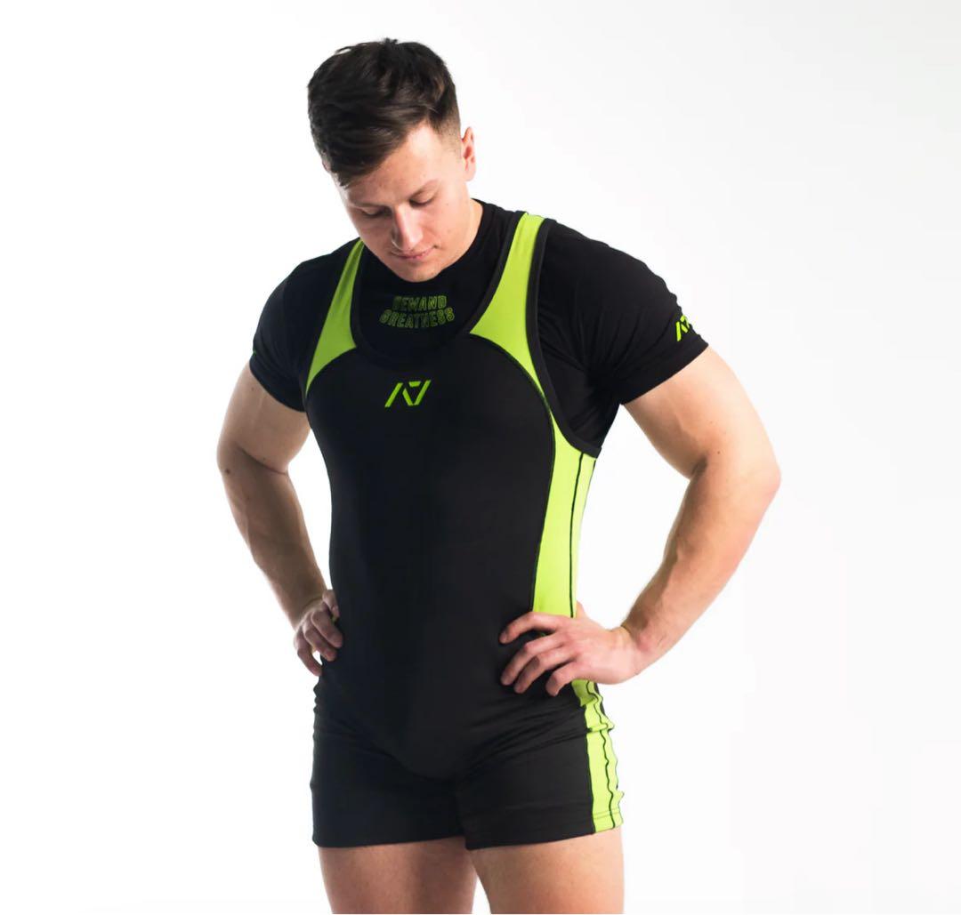 A7 シングレット ブラック/ライムグリーン メンズ XL