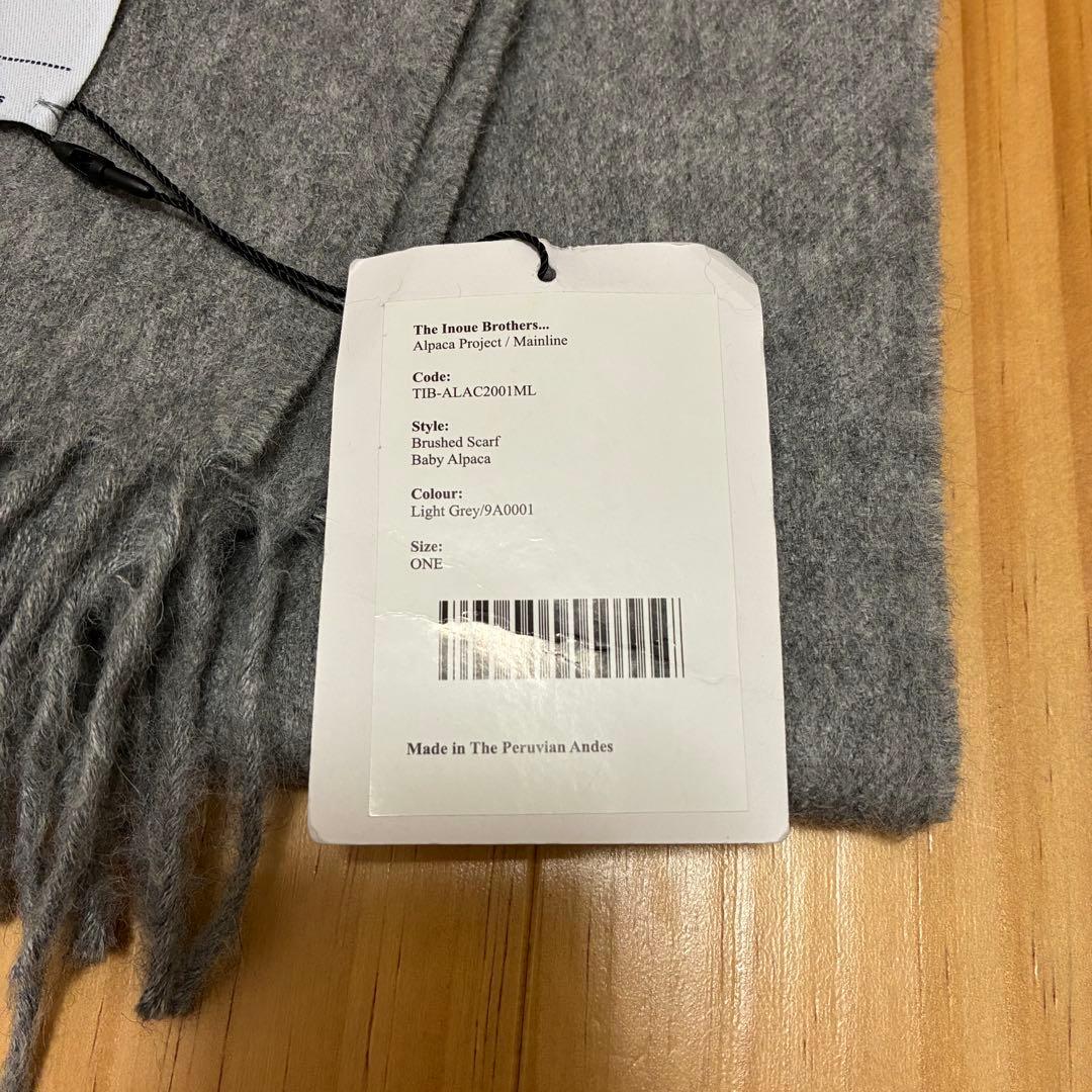 【美品】THE INOUE BROTHERS ベビーアルパカ マフラー タグ付き