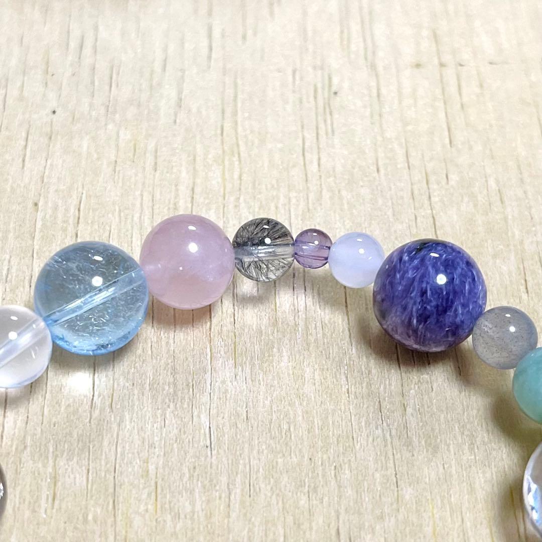 天然石（ラリマー、チャロアイト、ブルートパーズ、アイリスクォーツ等）ブレスレット