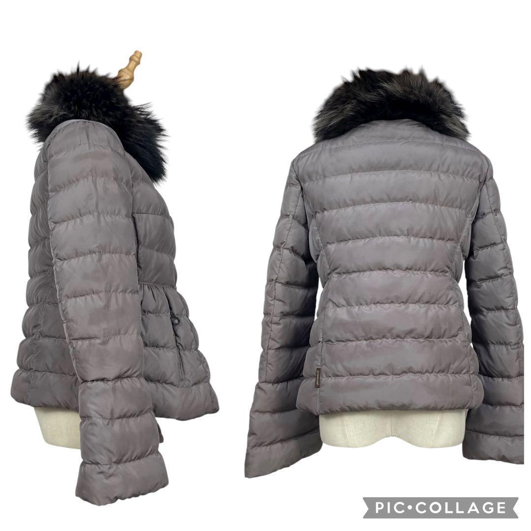 【訳アリ】モンクレール★ケリーファー　ダウンジャケット　希少　ブラウン系　1