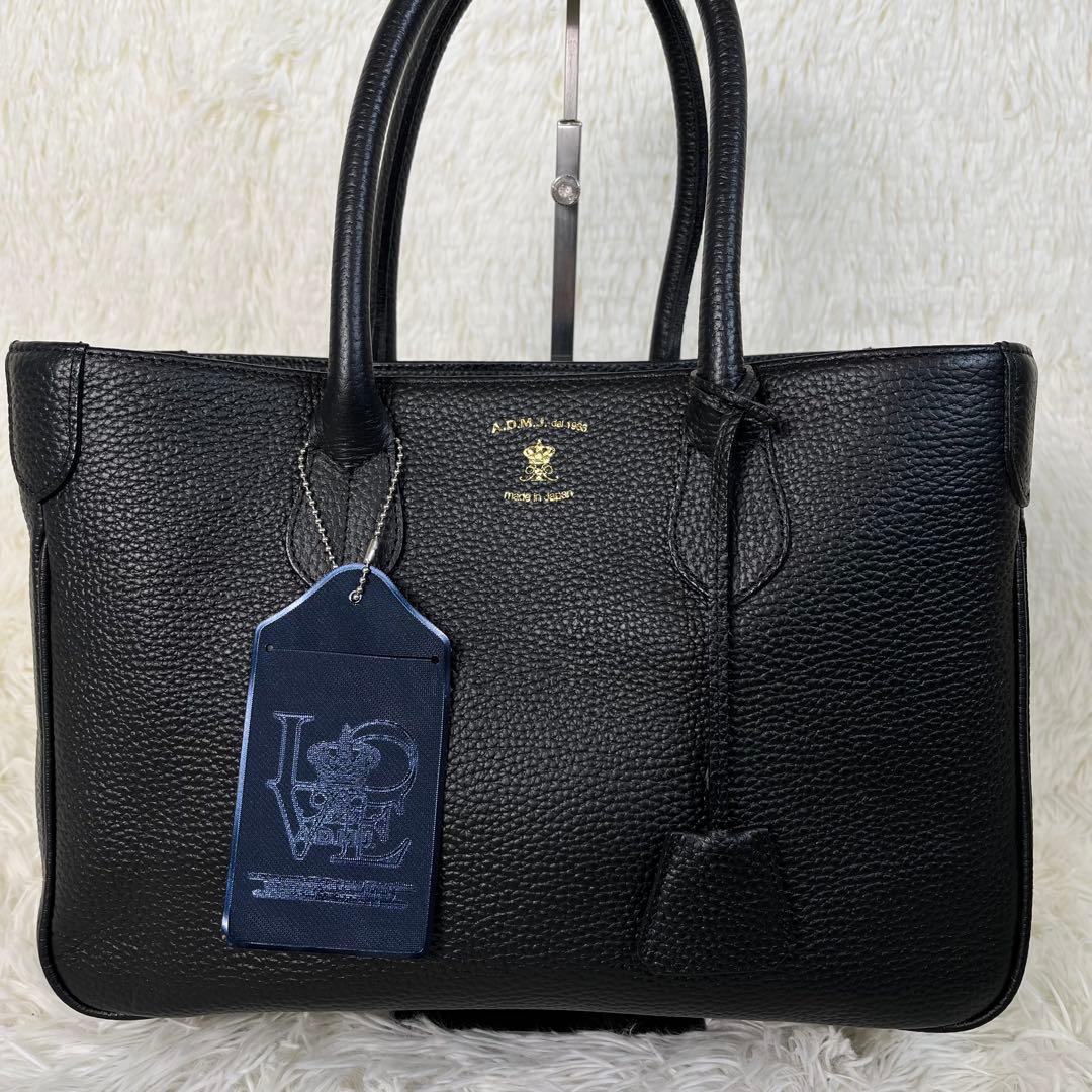 新品未使用　A.D.M.J トートバッグ　A4可　レザー